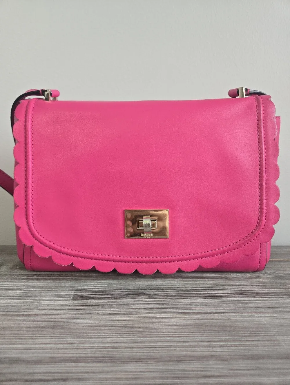 Kate Spade Maple Court Jazmin Hot Pink Scallop Shoulder Bag 2016